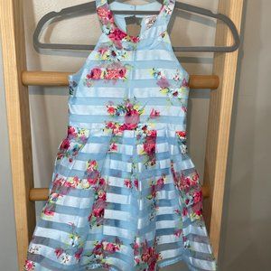 Knit Works Formal Blue Floral Dress